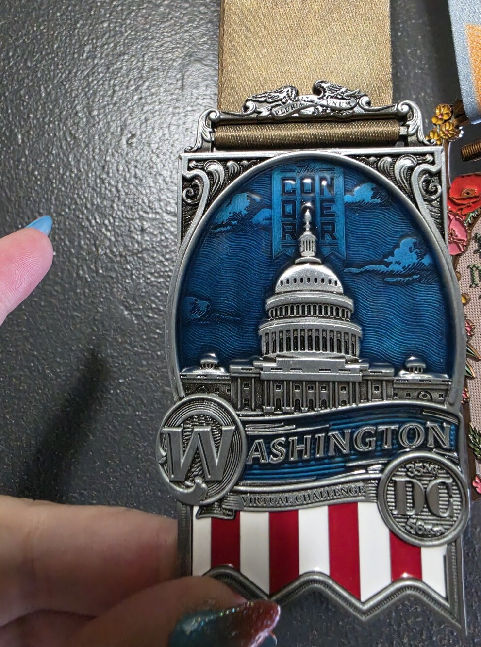Washington Capitol Race Medal with Blue Enamel